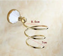 GobekUsa Bathroom Accessories Set: Gold Finish Paper Holder, Towel Bar, Soap Holder, Towel Rack & More