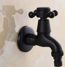 GobekUsa Brass Black Oil Brushed Double Washing Machine Faucet Tap
