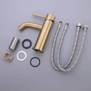 GobekUsa Golden Brass Basin Faucet Deck Mounted Vessel Sink Mixer Tap Hot Cold