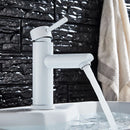 GobekUsa Brushed Gold Solid Brass Bathroom Faucet Single Handle Deck Mounted Tap