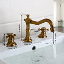GobekUsa Dual Handle Basin Faucet in Chrome Solid Brass with Antique Black Finish