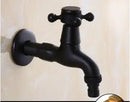 GobekUsa Brass Black Oil Brushed Double Washing Machine Faucet Tap