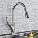 GobekUsa Kitchen Faucet: Chrome/Black Pull Out Mixer with 2 Function Spout