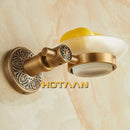 GobekUsa Antique Brass Wall Mounted Soap Dish - Bathroom Glass Holder