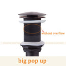 GobekUsa Brass Black Pop Up Drain Stopper with Overflow for Vessel Sink