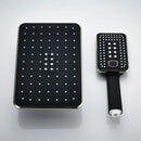GobekUsa Black Rainfall Shower Head with Handshower - Over-head Shower Sprayer