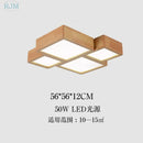 GobekUsa Japanese Solid Wood Ceiling Lamp for Home Living Room Bedroom Study