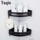 GobekUsa Black Aluminum Bathroom Corner Shelf Wall Mounted