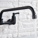 GobekUsa Brass Dual Handle Kitchen Faucet 360 Swivel Hot Cold Water Tap
