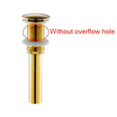 GobekUsa Gold Finish Solid Brass Bathroom Sink Pop Up Drain