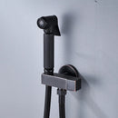 GobekUsa Black Bidet Faucet with Single Handle, Wall Mounted, Cold Water, Brass Sprayer Head