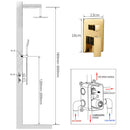 GobekUsa Gold Bath Rain Shower Wall Concealed Faucet Set