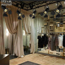 GobekUsa Industrial Spotlight Rail Light with Barndoor for Clothes Store Lighting
