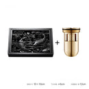 GobekUsa Brass Square Shower Room Floor Drain with Hair Strainer - 10*10cm