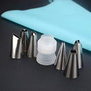 GobekUsa 8pc Silicone Piping Bag & 6pc Nozzle Set for Cake Decorating