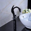 GobekUsa Black Bronze Swan Basin Faucet Dual Cross Handle Deck Mounted Bathroom Mixer