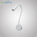 GobekUsa Dimmable LED Wall Sconce Lamp for Bedroom, Living Room, Kids Room - 3W Adjustable Gooseneck Reading Light