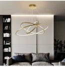 Large Ring Stainless Steel Light Fixture for Living Room, Hall, Staircase, Foyer, Stairwell