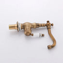 GobekUsa Antique Brass Single Handle Basin Faucet Swivel Spout Mixer Water Tap