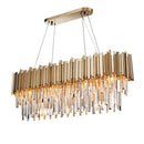 GobekUsa Gold LED Crystal Ceiling Chandelier for Elegant Home Decor