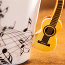 GobekUsa Acoustic Guitar Mug 400ml Ceramic Coffee Cup Music Tea Tumbler Decoration