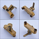 GobekUsa Brass Rainfall Shower Faucet Set with Handshower