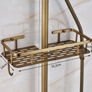 GobekUsa Brass Antique Shower Faucet Set with Porcelain Ceramic Swivel Bath Spout