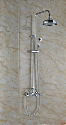 GobekUsa Brass Shower Mixer Faucet Set with Handshower and 8" Rainfall Head