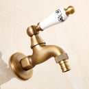 GobekUsa Brass Antique Bibcock Faucet for Garden and Laundry, Cold Water Tap