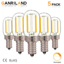 GobekUsa Dimmable T20 Edison LED Filament Night Bulb 1W 2200K E12 E14 110V 220V