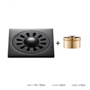 GobekUsa Brass Square Shower Room Floor Drain with Hair Strainer - 10*10cm