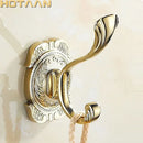 GobekUsa Gold Chrome Wall Hooks, Clothes Hanger, Towel Coat Robe Hook Set