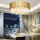 GobekUsa Gold LED Crystal Ceiling Chandelier for Elegant Home Decor