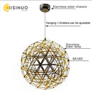 GobekUsa LED Spark Ball Chandelier Fireworks Pendant Light - Modern Luxury Stainless Steel