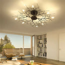 GobekUsa LED Branch Iron Ceiling Lamp for Bedroom & Living Room Decor