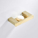 GobekUsa Brushed Gold Stainless Steel Bathroom Accessory Set: TP Holder, Towel Bar, Storage Shelf