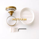 GobekUsa Brass Soap Holder with Ceramic Dish, Bathroom Soap Basket