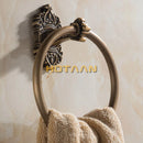 GobekUsa Antique Brass Towel Ring – Wall-Mounted Round Bathroom Towel Holder