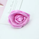 GobekUsa Foam Roses Flower Wall Home Wedding Decoration Bridal Brooch Handmade Artificial Flowers
