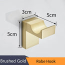 GobekUsa Gold Bath Hardware Set: Towel Ring, Toilet Brush Holder - WF-552200