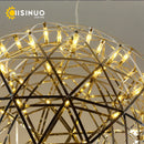 GobekUsa LED Spark Ball Chandelier Fireworks Pendant Light - Modern Luxury Stainless Steel
