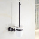 GobekUsa Black Brass & Crystal Bathroom Accessories Set - Towel Rack, Towel Bar, Paper Holder, Soap Dish, Cup Holder, Toilet JM251