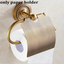 GobekUsa Copper Bathroom Accessories Set: Towel Rack, Bar, Cup Holder, Paper Holder, Cloth Hook