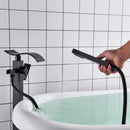 GobekUsa Black Bronze Bathtub Mixer Faucet | Single Handle Waterfall Tub Fixture