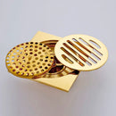 GobekUsa Gold Square Bathroom Shower Drain Strainer 10*10cm