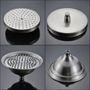 GobekUsa Brushed Nickel Dual Handle Rainfall Shower Mixer Faucet with Handshower