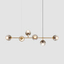 GobekUsa Glass Ball Metal Rod Pendant Lights