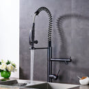 GobekUsa Black Bronze Kitchen Mixer Faucet with 360 Rotation - Single Handle Sink Tap