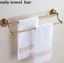 GobekUsa Copper Bathroom Accessories Set: Towel Rack, Bar, Cup Holder, Paper Holder, Cloth Hook