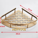 GobekUsa Antique Finish Aluminum Shower Basket Holder Fashion Bathroom Shelf Basket